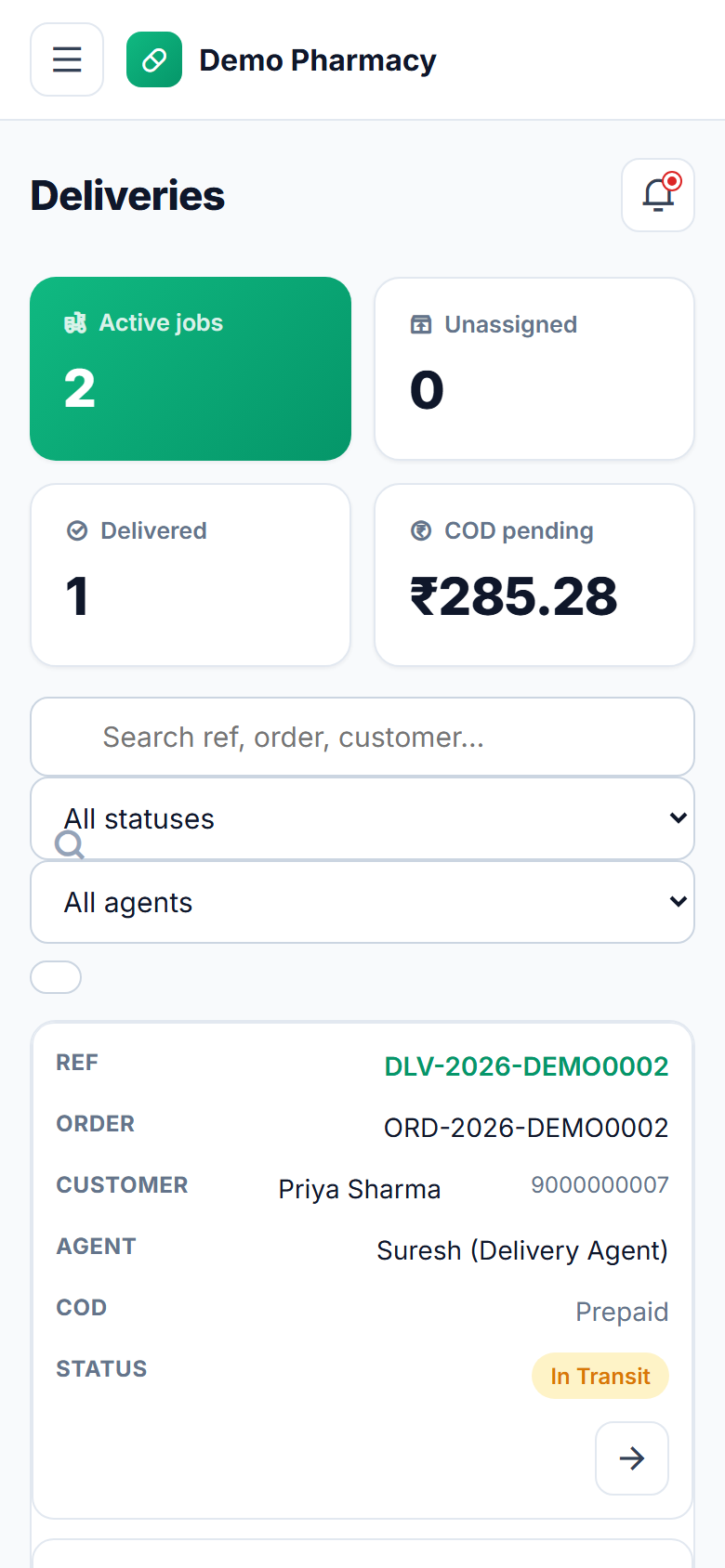 Pharmacy Prescription-upload and Medicine-delivery Software screenshot