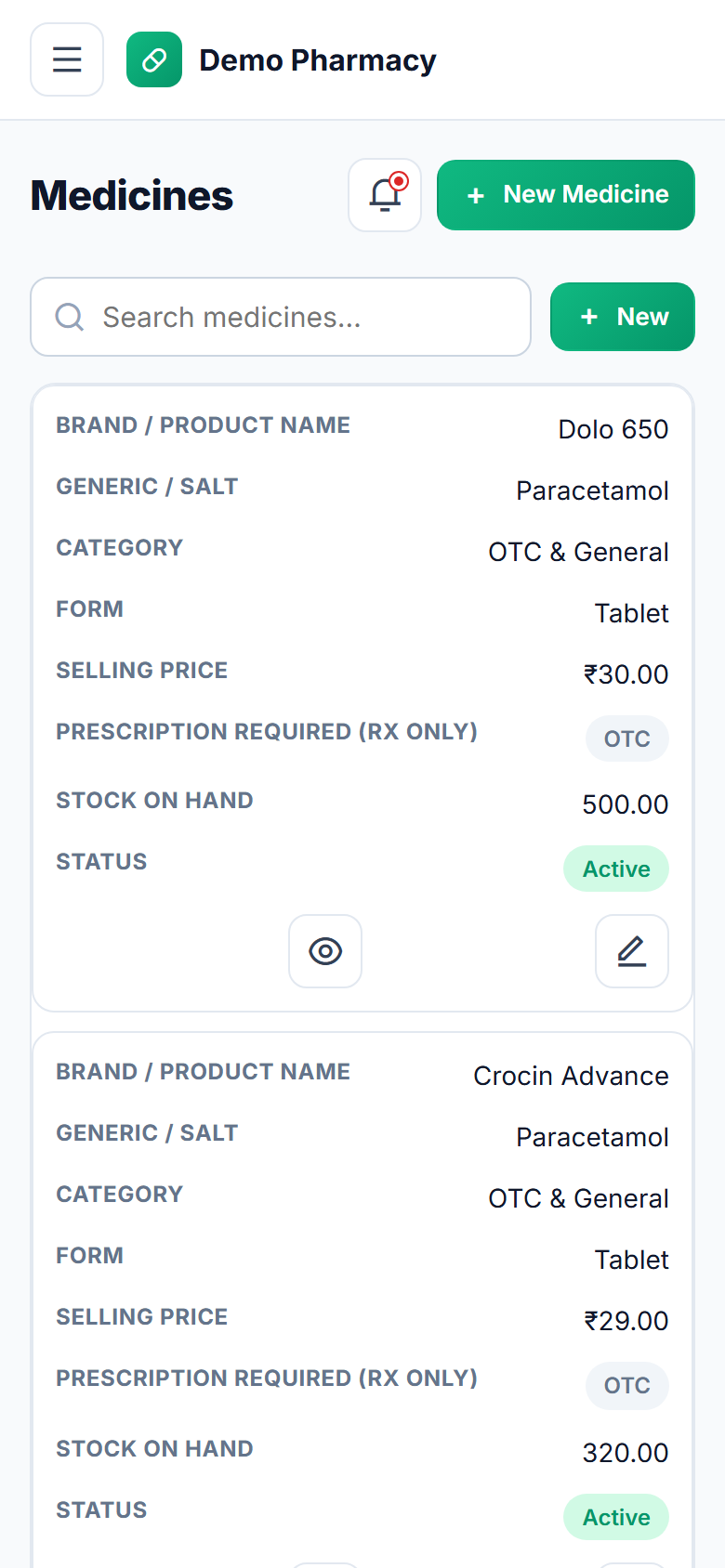 Pharmacy Prescription-upload and Medicine-delivery Software screenshot