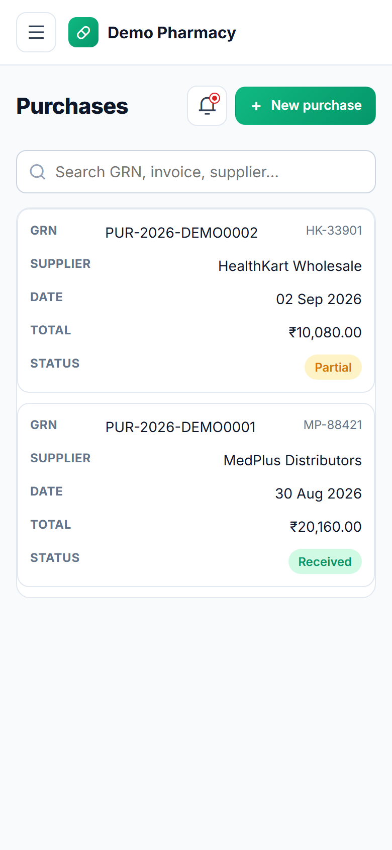 Pharmacy Prescription-upload and Medicine-delivery Software screenshot