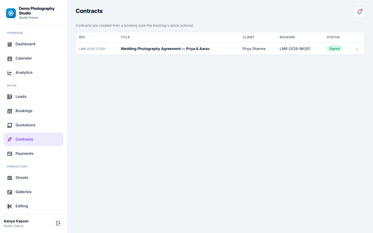 Photography Studio Management & Booking Software screenshot