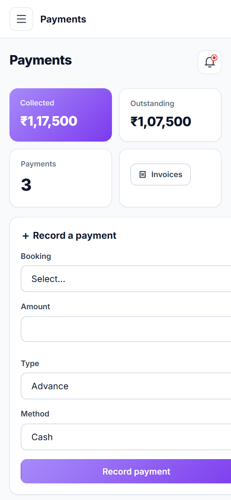 Photography Studio Management & Booking Software screenshot