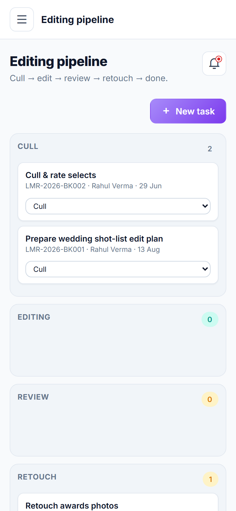 Photography Studio Management & Booking Software screenshot