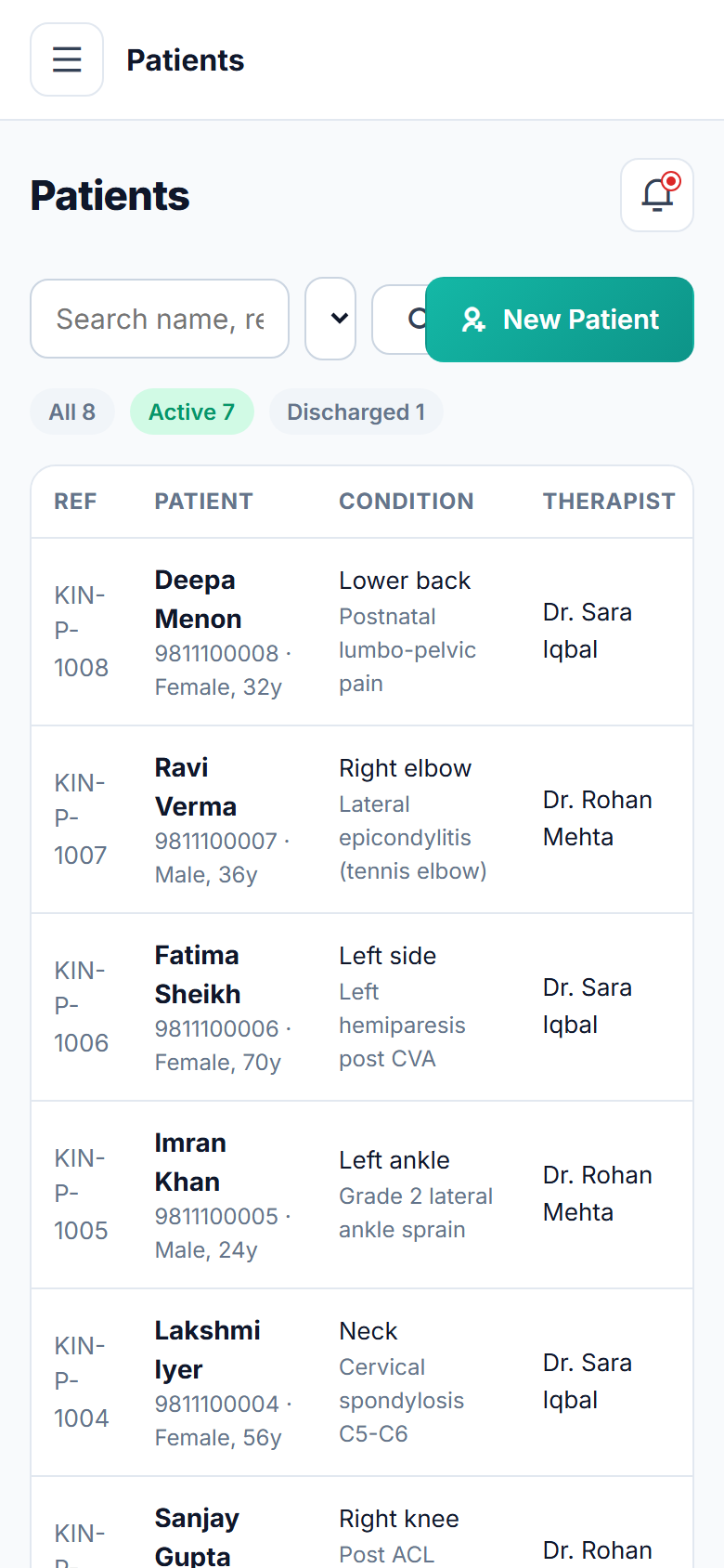 Physiotherapy Clinic Management Software screenshot