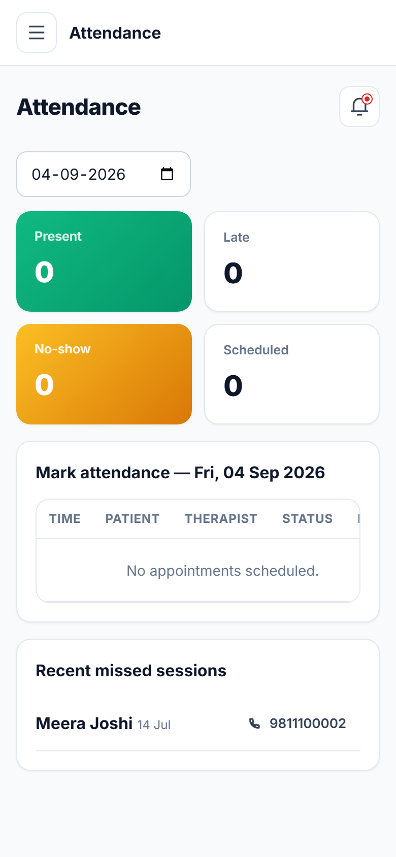 Physiotherapy Clinic Management Software screenshot