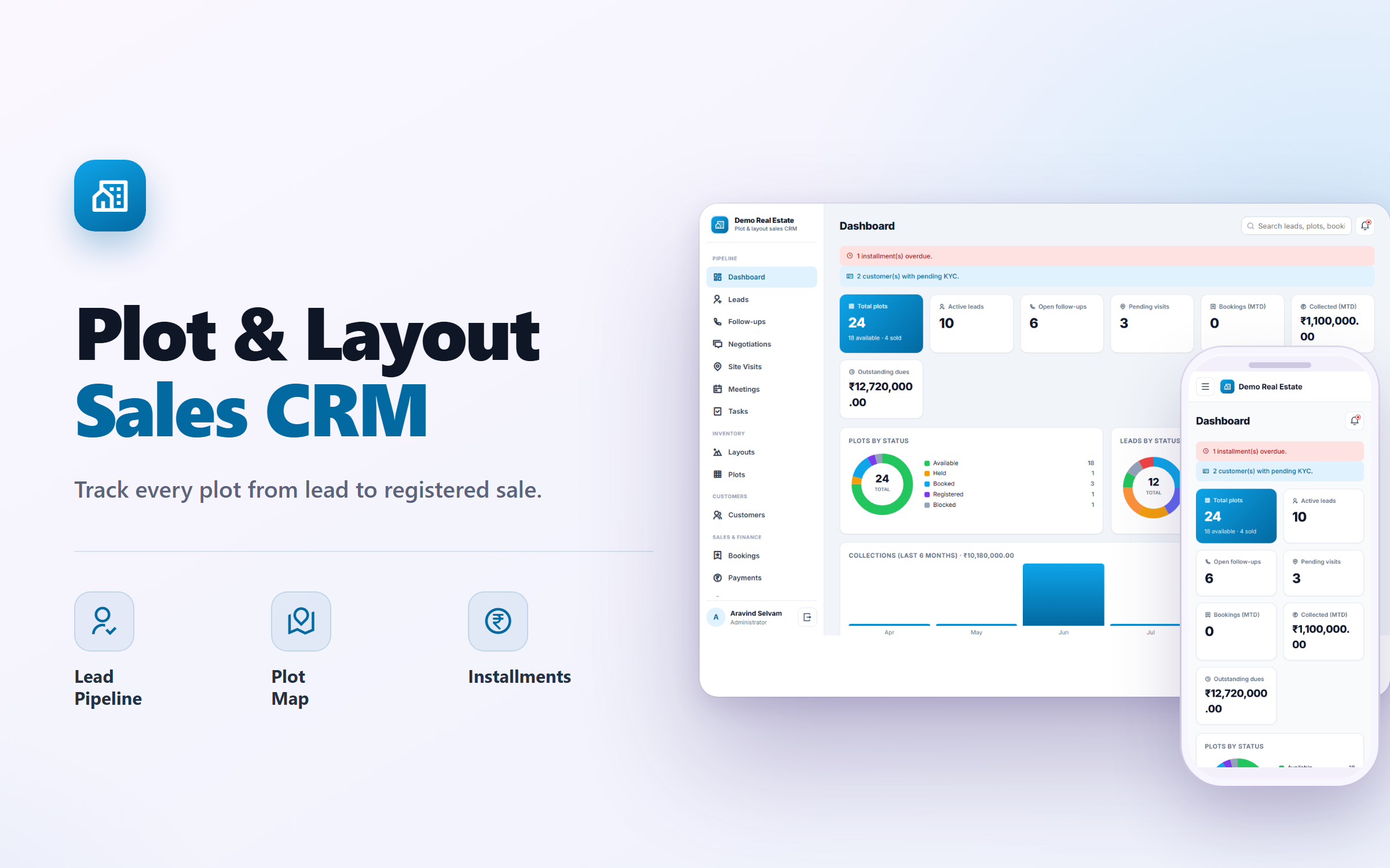 Real Estate Plot & Layout Sales CRM Software