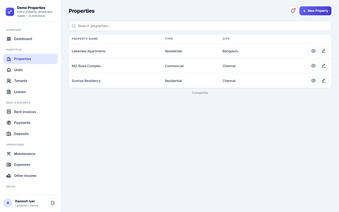 Landlord Rental Management screenshot