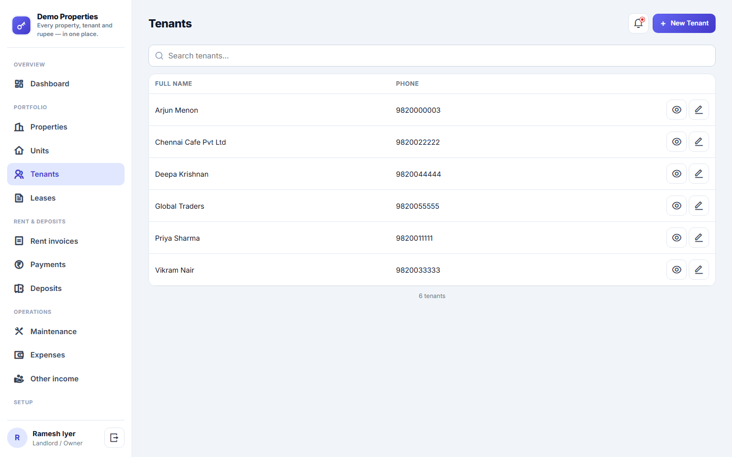 Landlord Rental Management screenshot