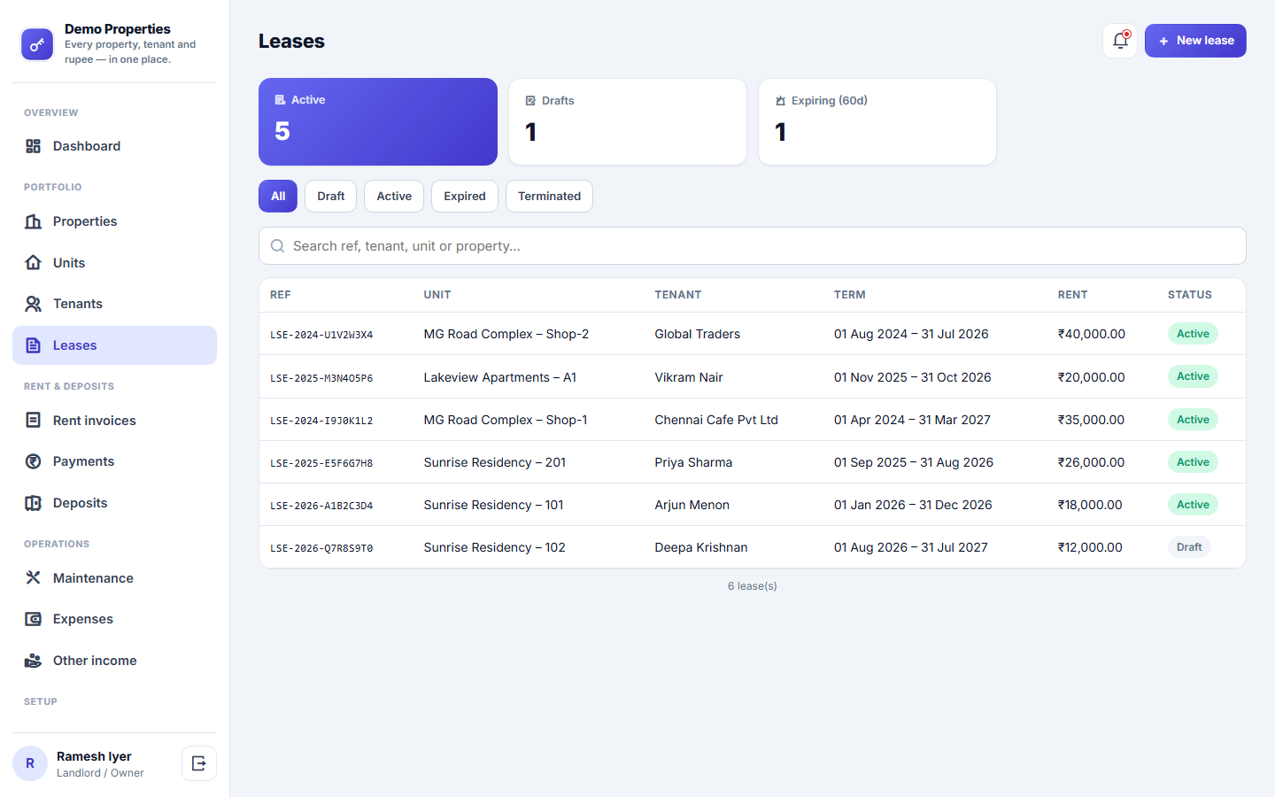 Landlord Rental Management screenshot