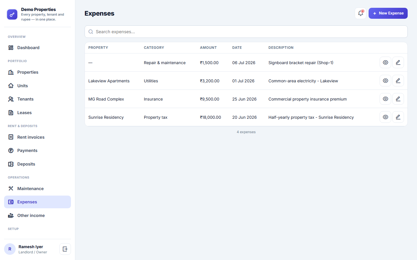 Landlord Rental Management screenshot