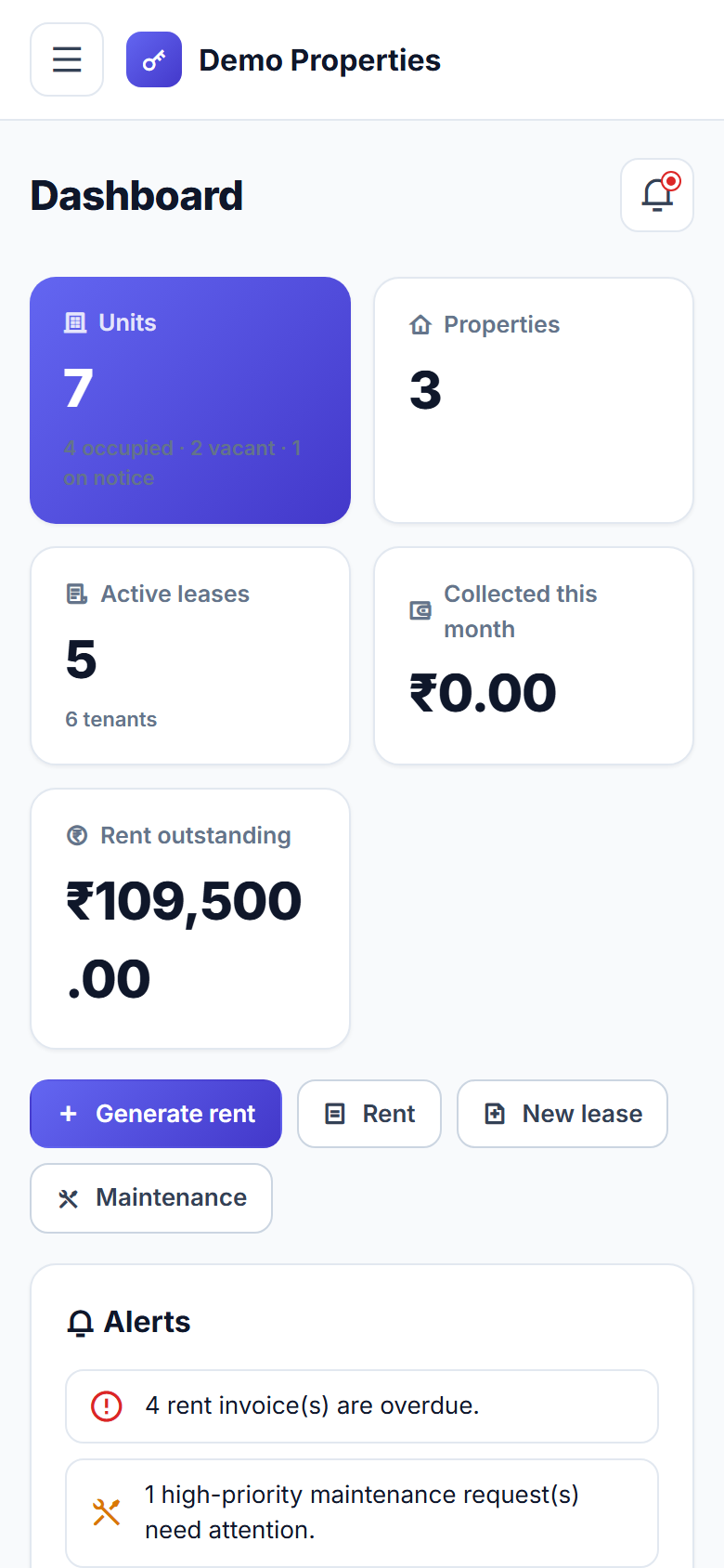 Landlord Rental Management screenshot