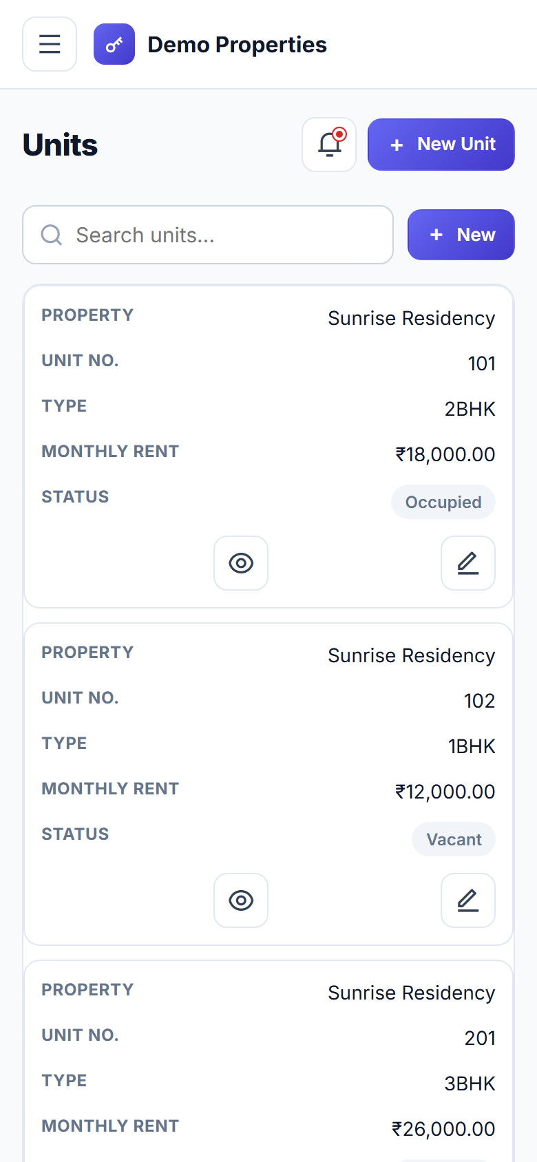 Landlord Rental Management screenshot