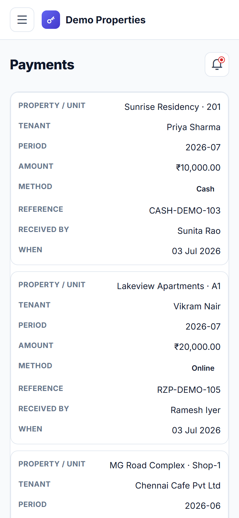 Landlord Rental Management screenshot