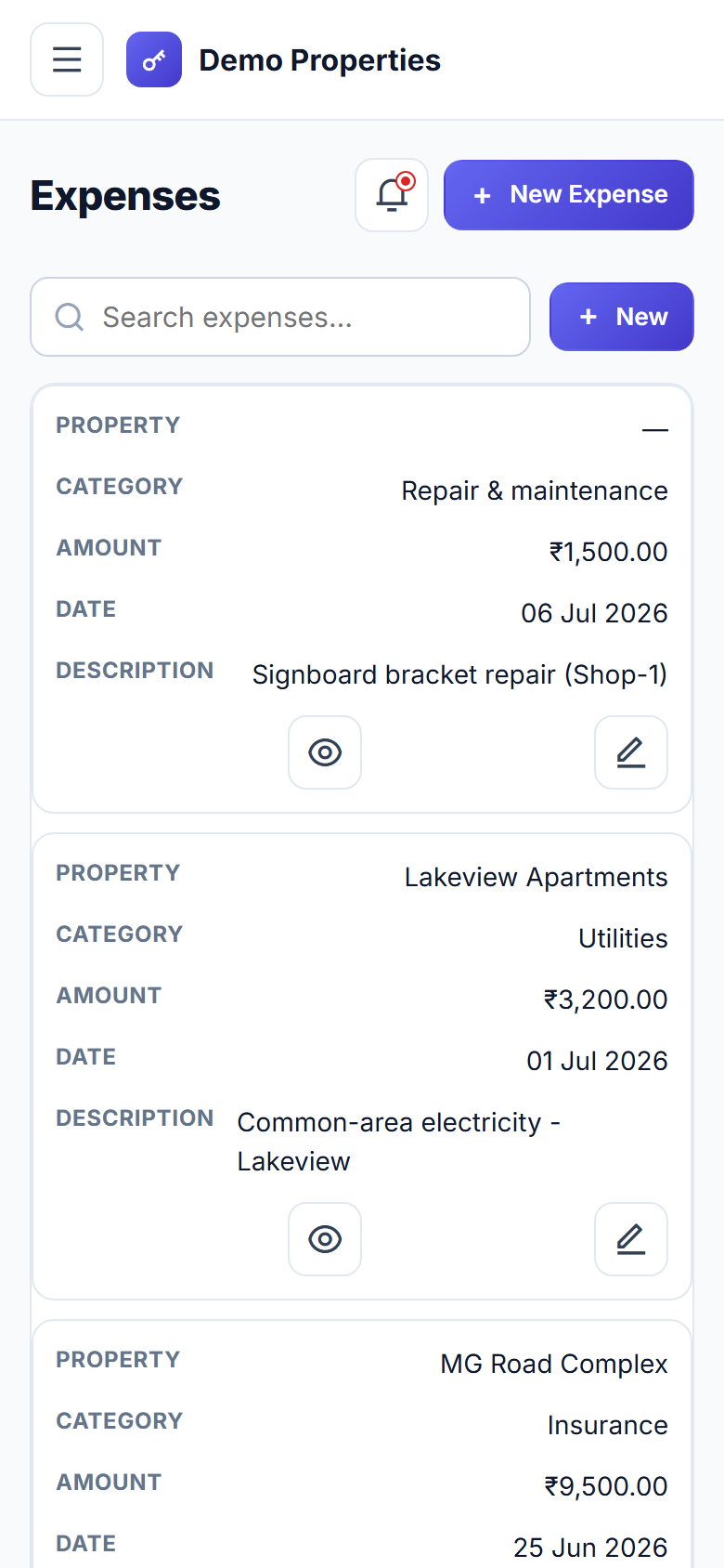 Landlord Rental Management screenshot