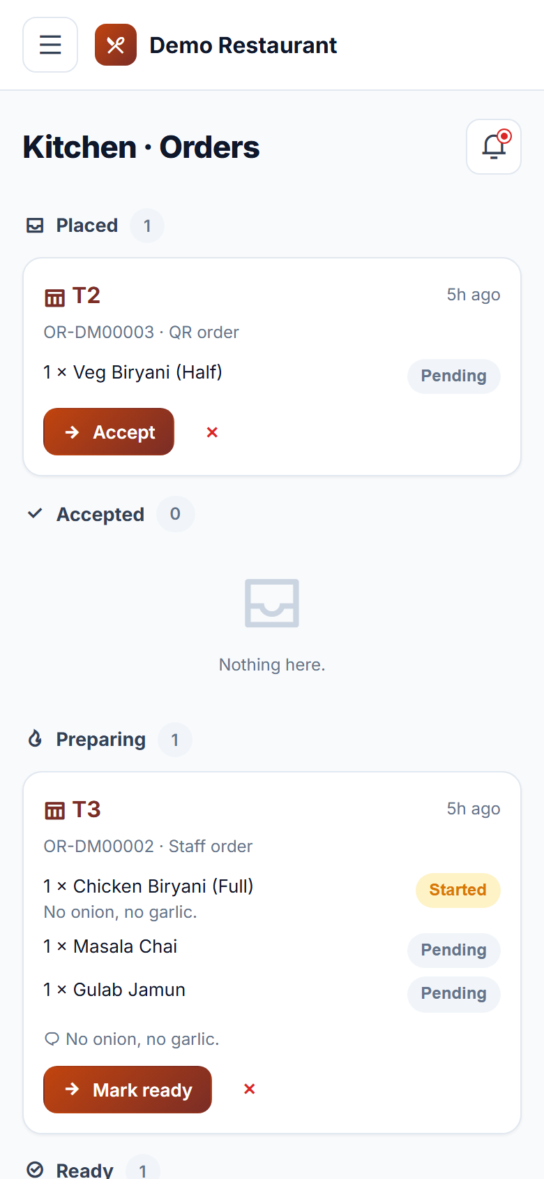 Restaurant Table Booking & Digital Menu Software screenshot