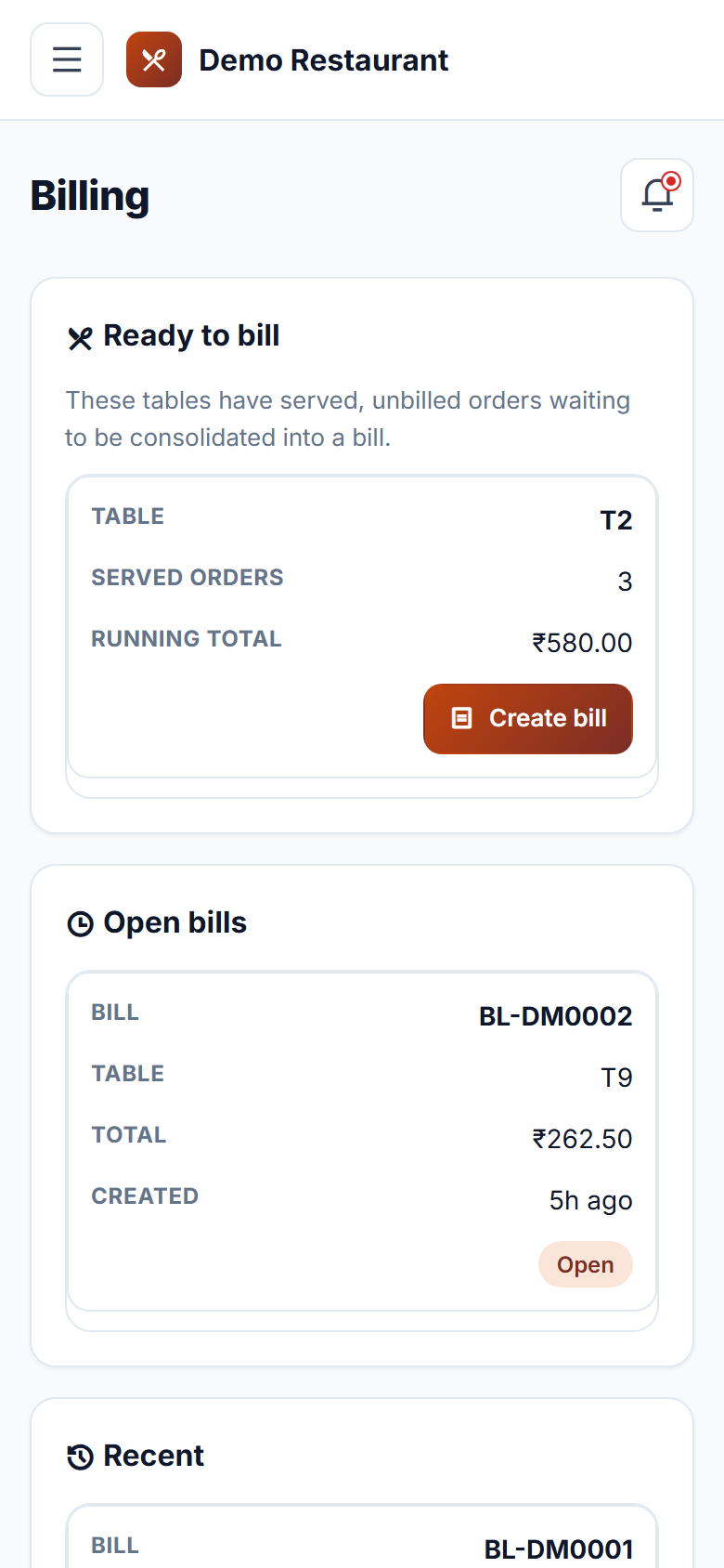 Restaurant Table Booking & Digital Menu Software screenshot