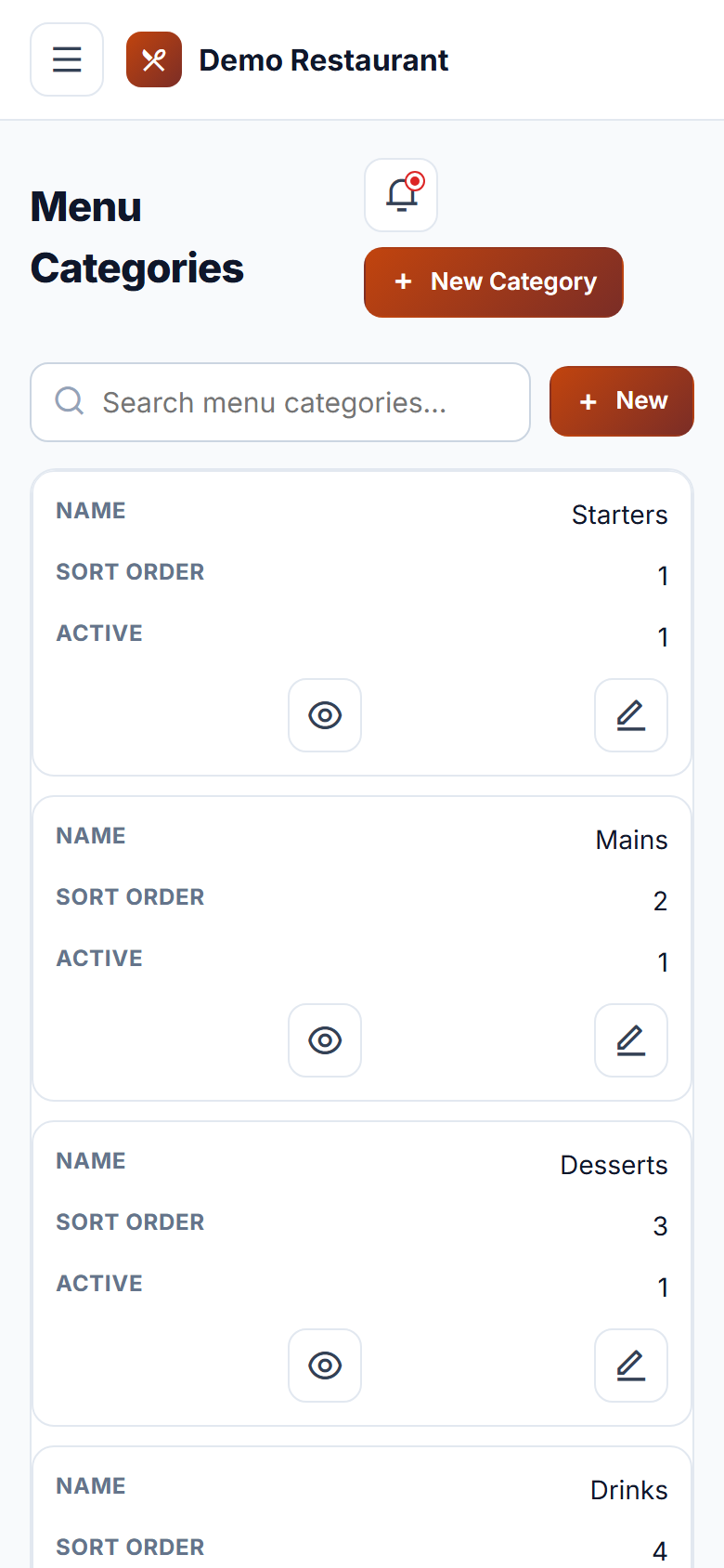 Restaurant Table Booking & Digital Menu Software screenshot