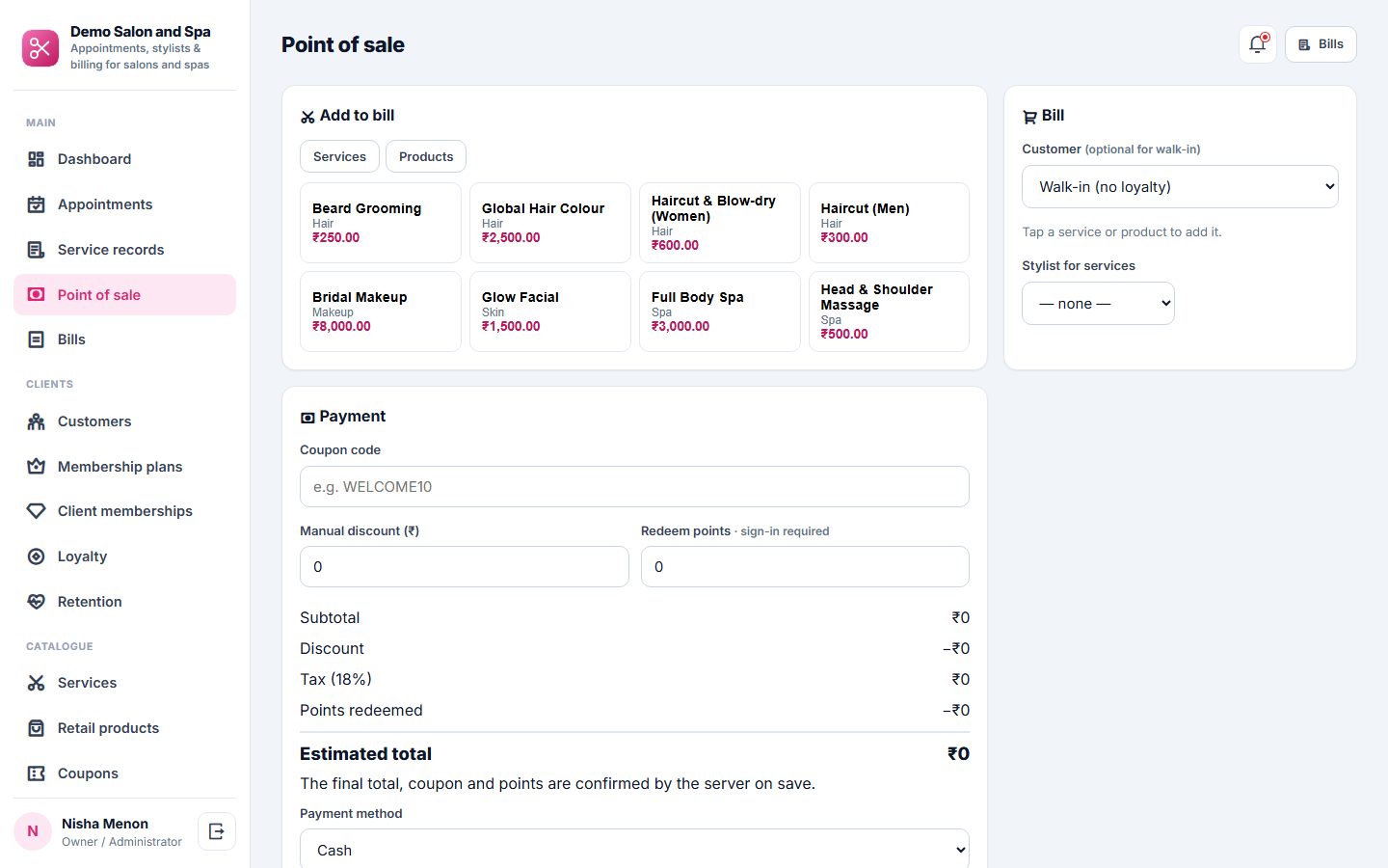 Salon and Spa Appointment and Management Software screenshot
