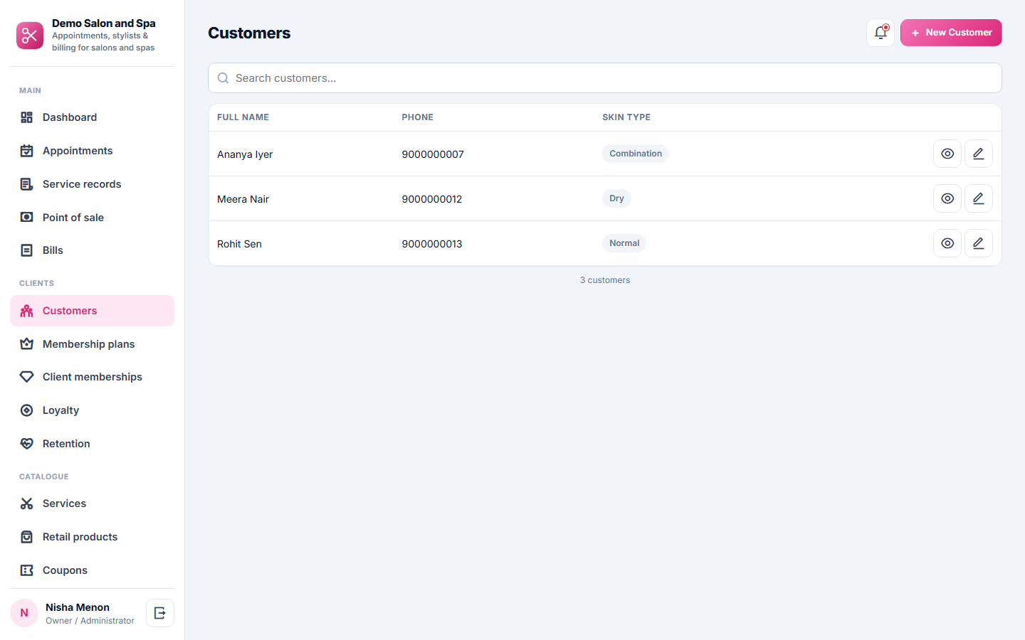 Salon and Spa Appointment and Management Software screenshot