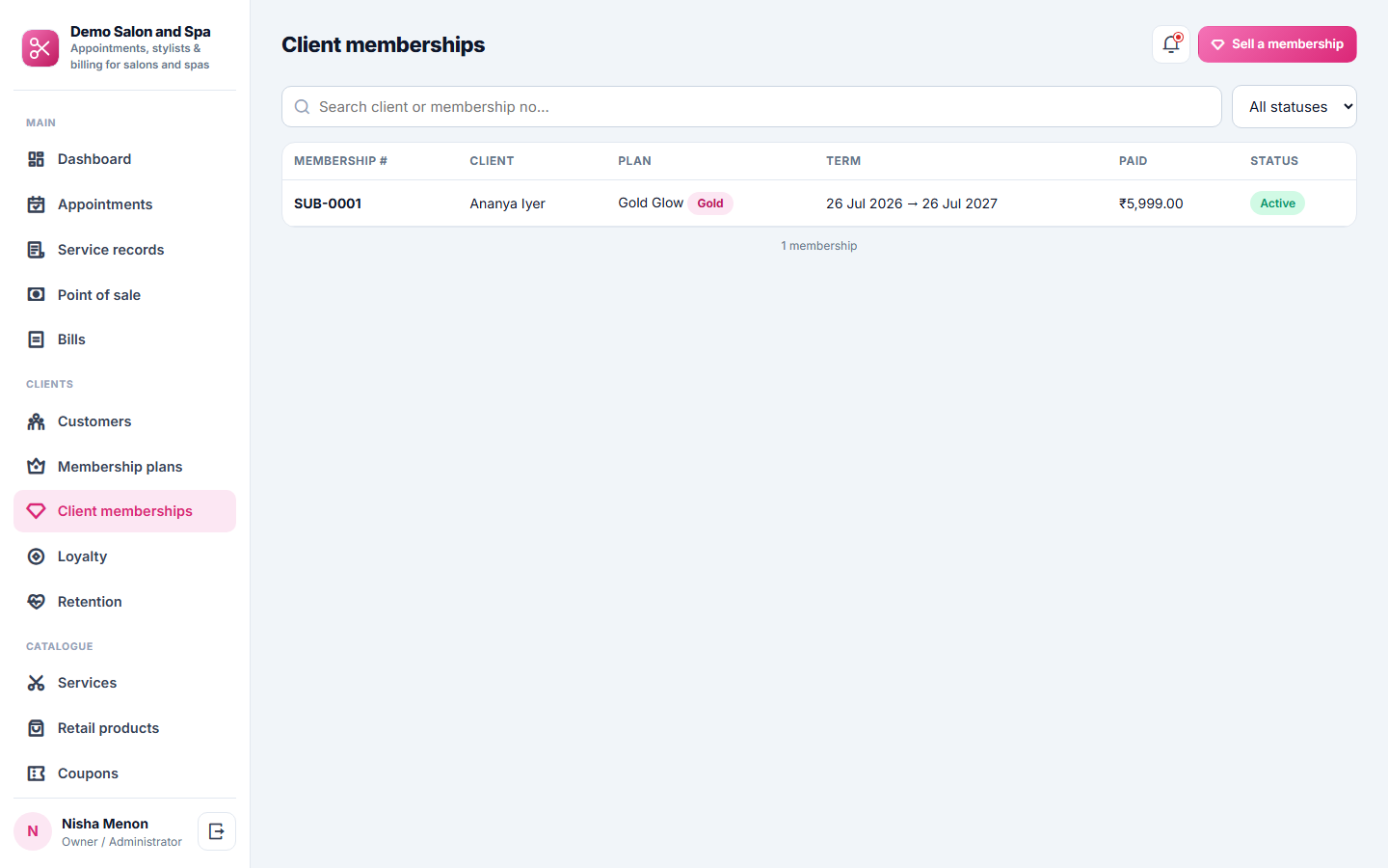Salon and Spa Appointment and Management Software screenshot