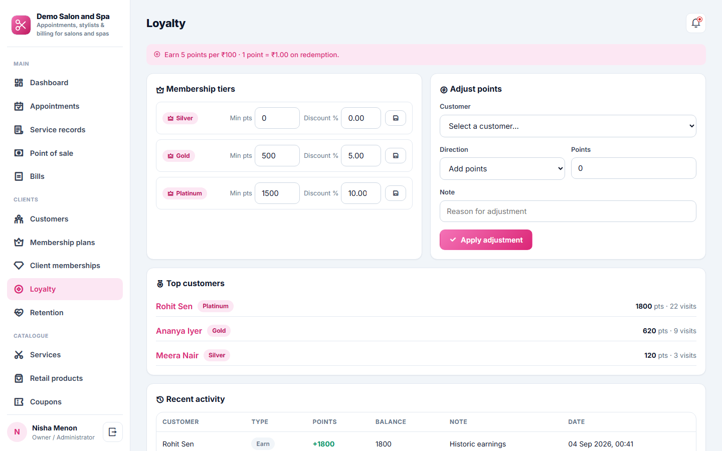 Salon and Spa Appointment and Management Software screenshot