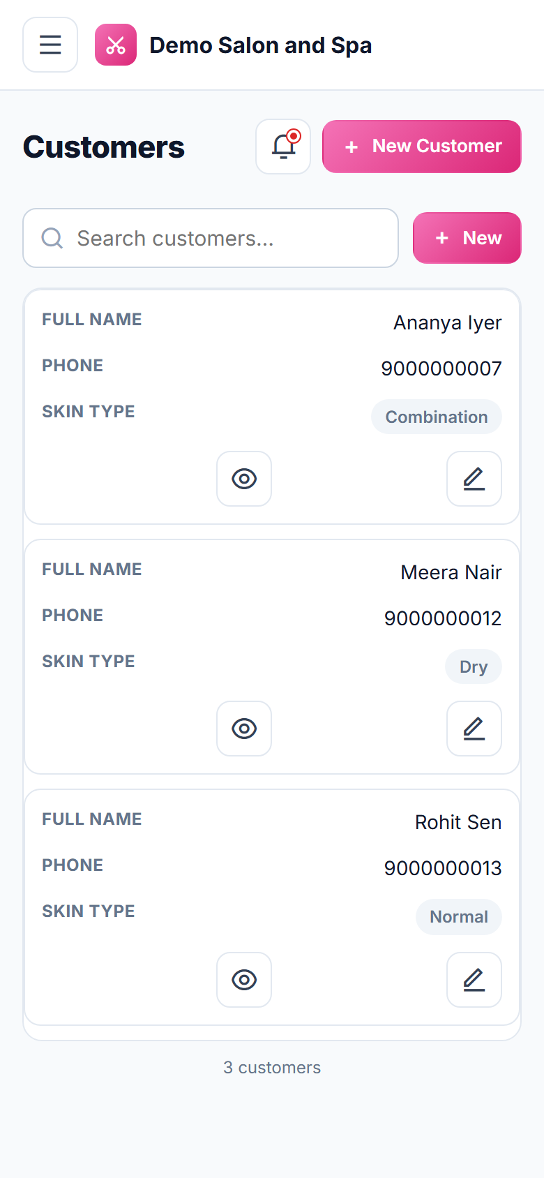 Salon and Spa Appointment and Management Software screenshot