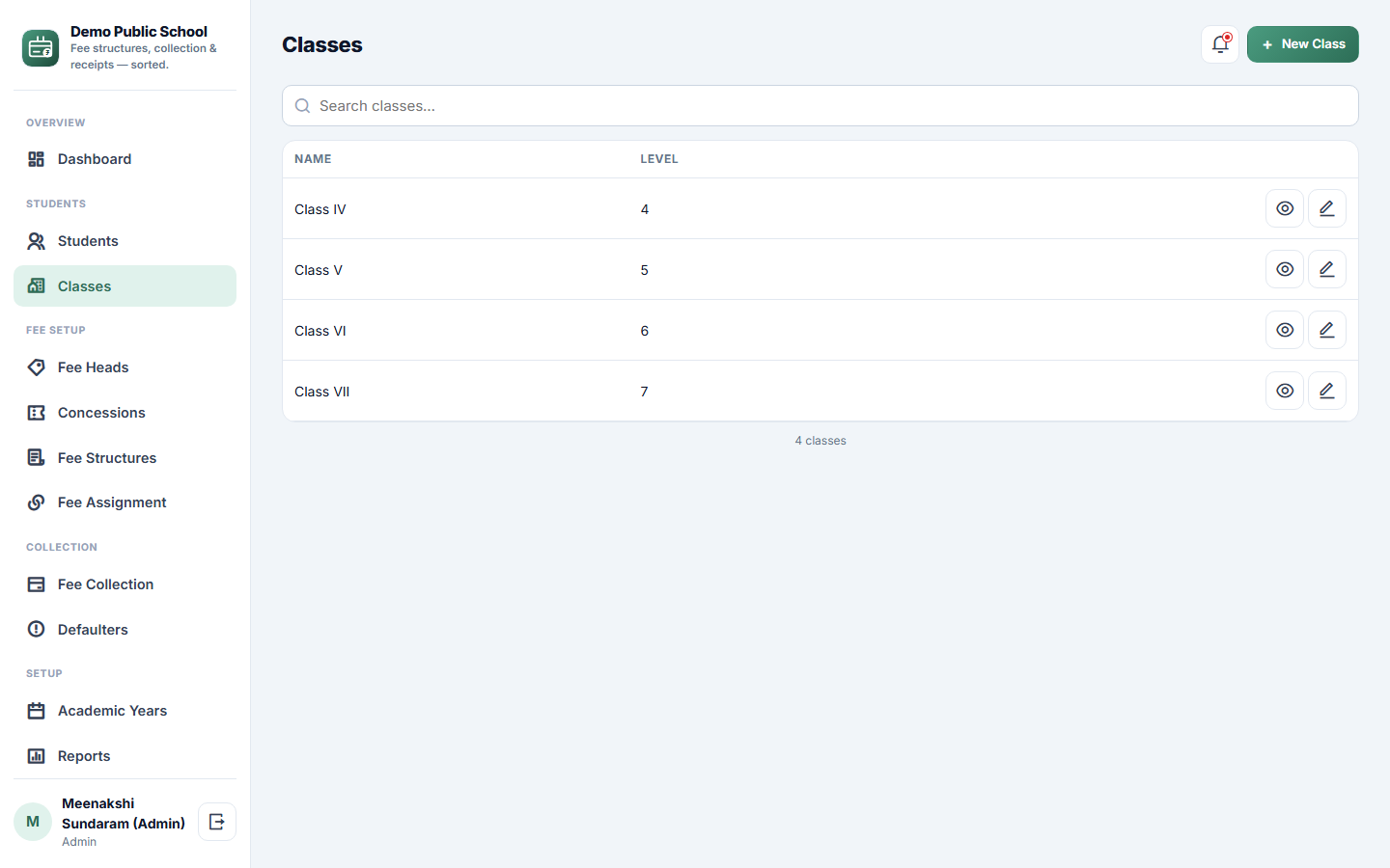 School Fee Management screenshot