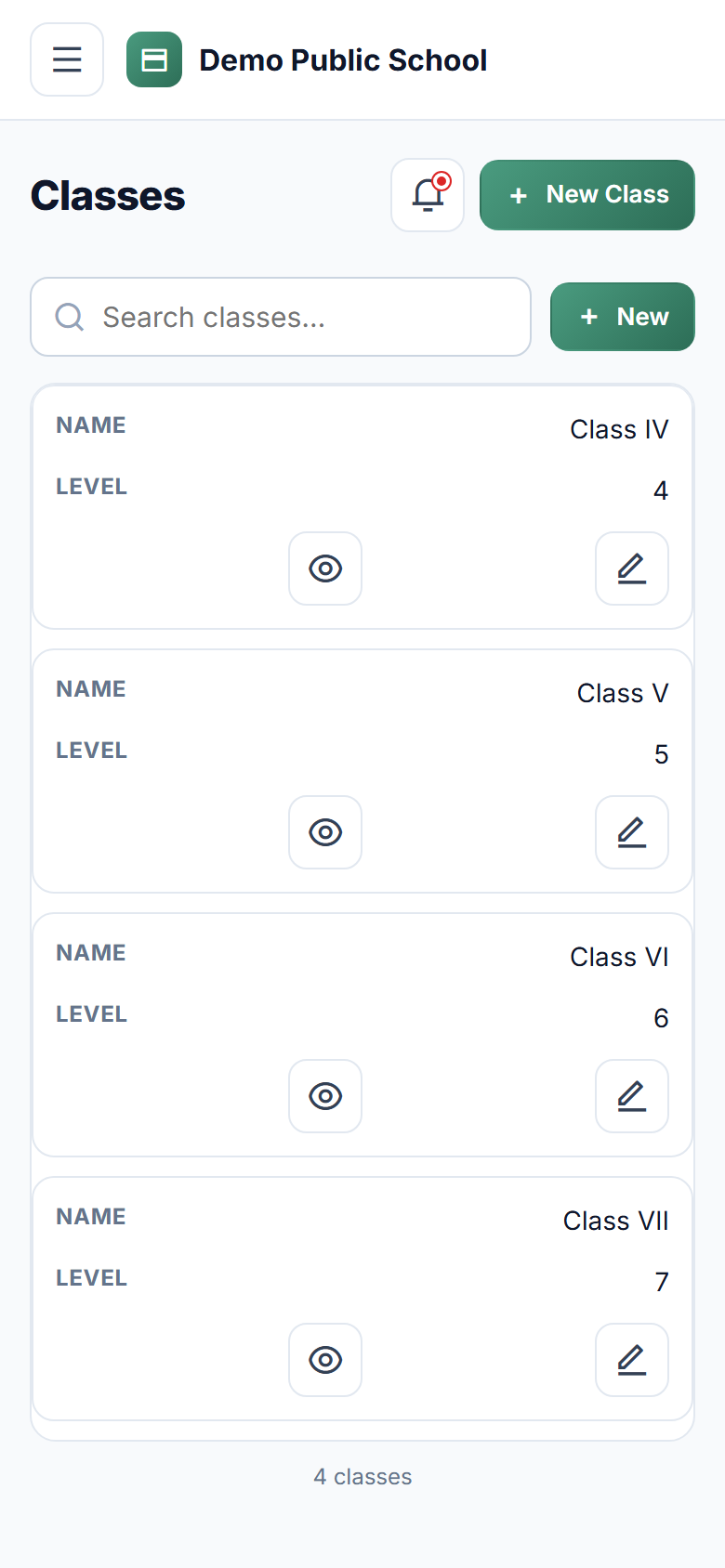 School Fee Management screenshot