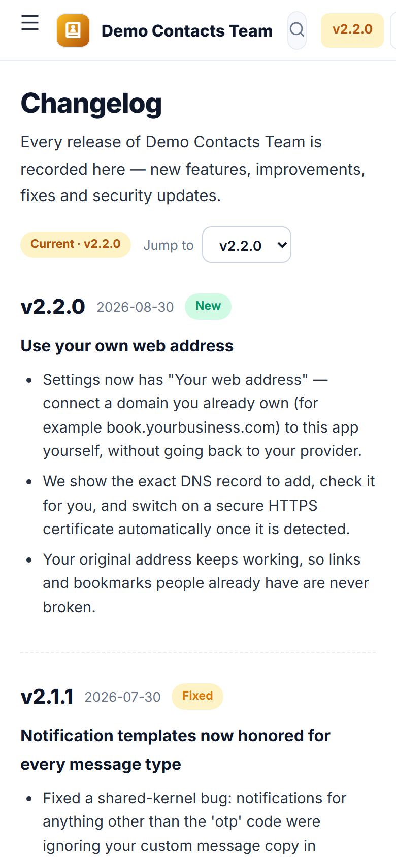 Shared Contact & Follow-up Management Software screenshot
