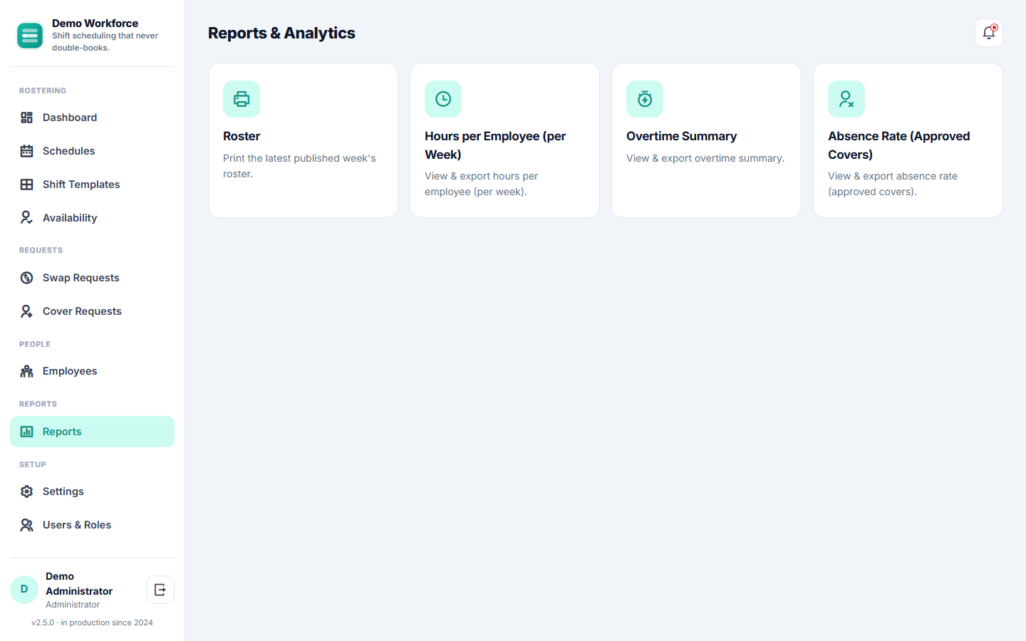 Staff Shift Scheduling Software screenshot