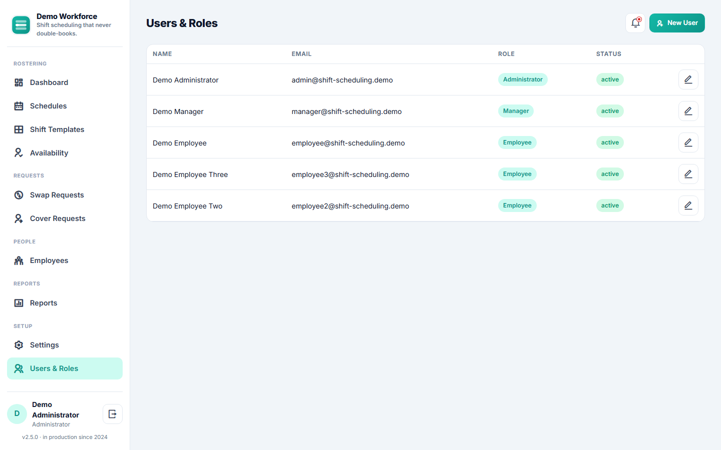 Staff Shift Scheduling Software screenshot