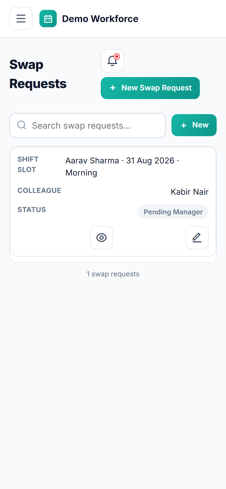 Staff Shift Scheduling Software screenshot