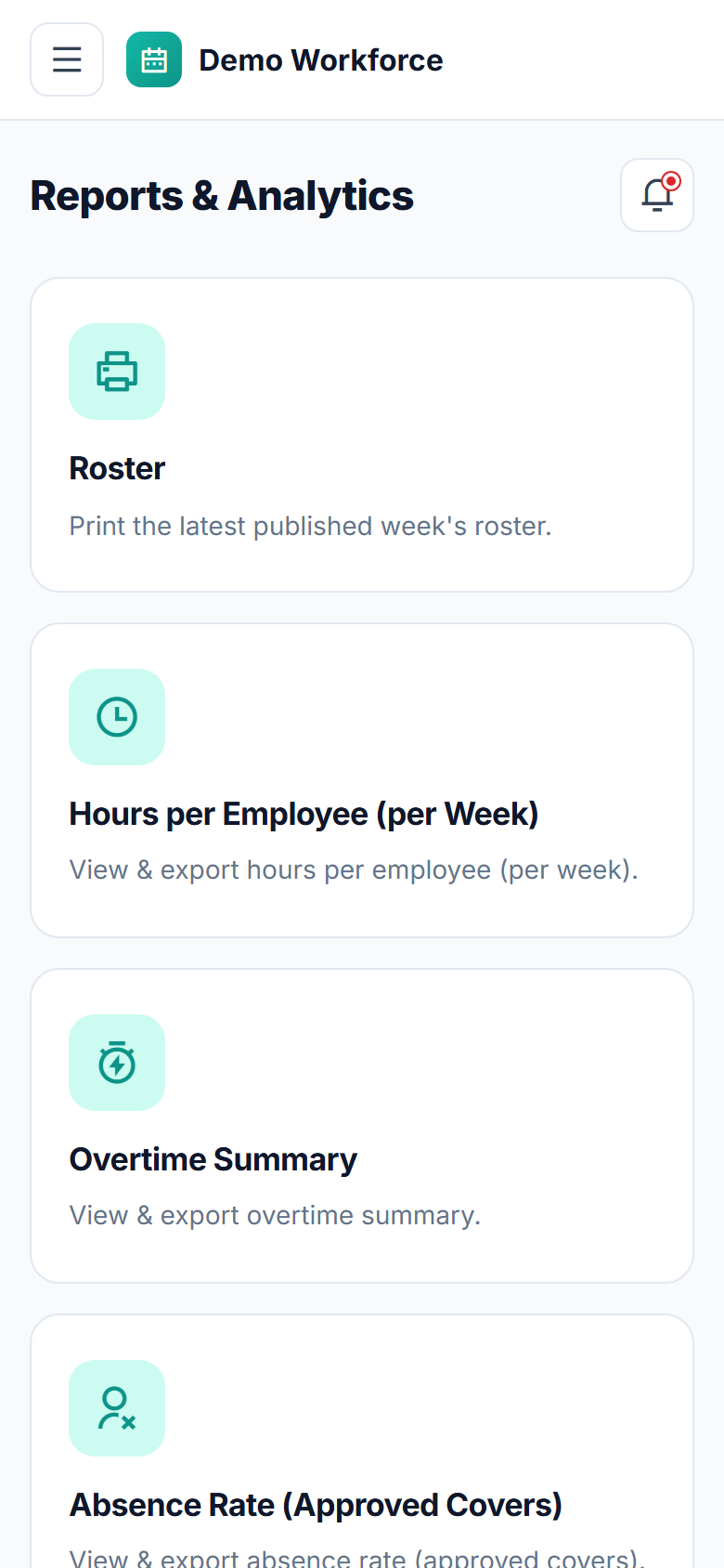Staff Shift Scheduling Software screenshot
