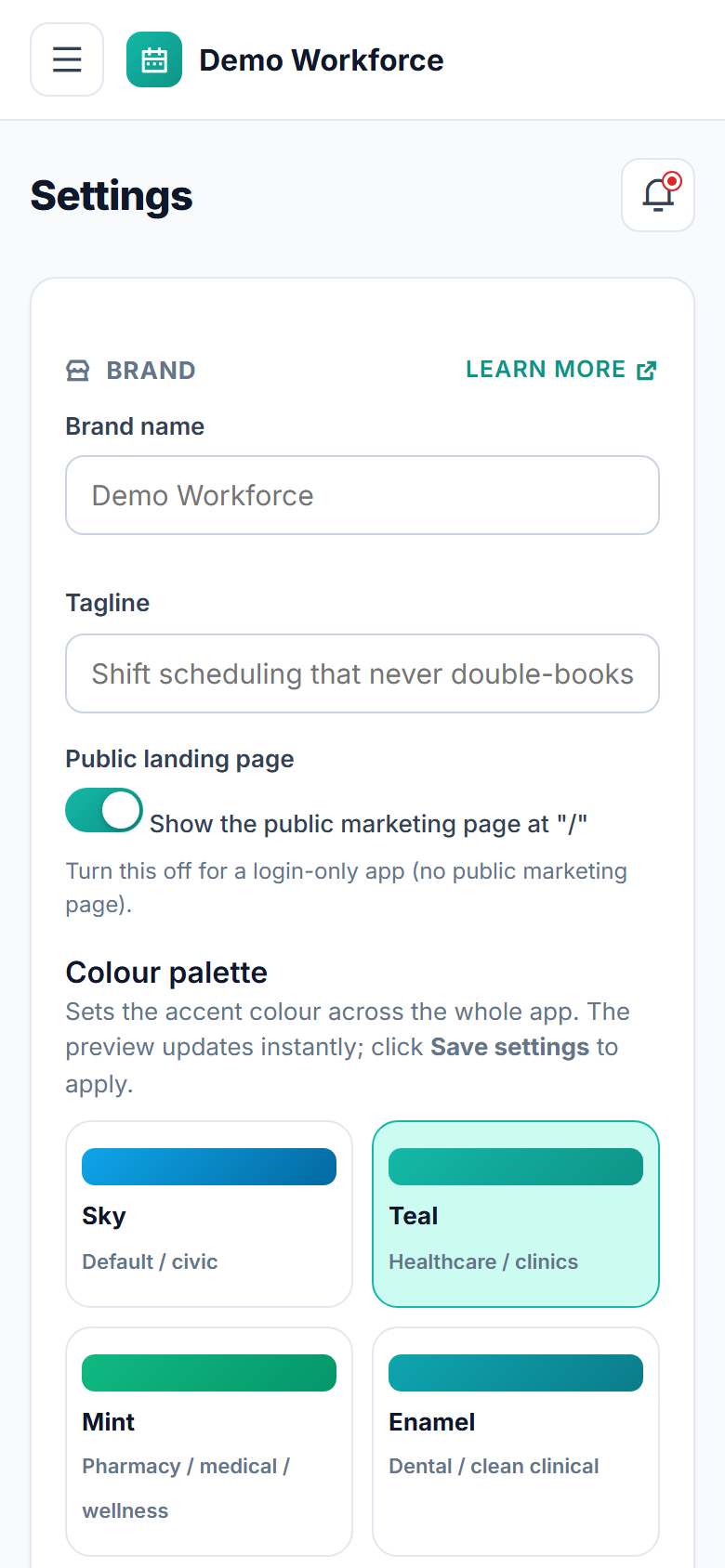 Staff Shift Scheduling Software screenshot