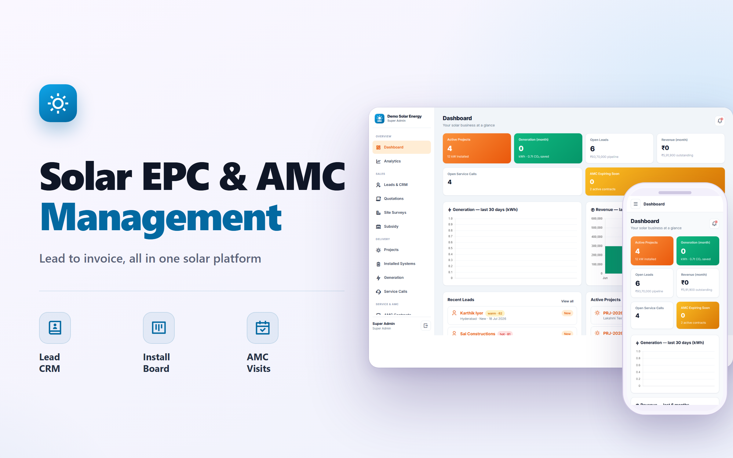 Solar Installation & AMC Management Software