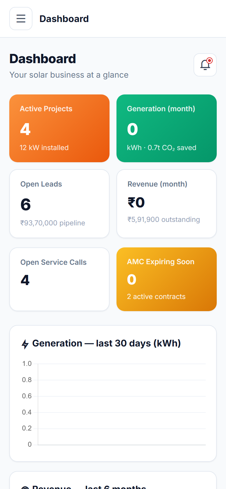 Solar Installation & AMC Management Software screenshot