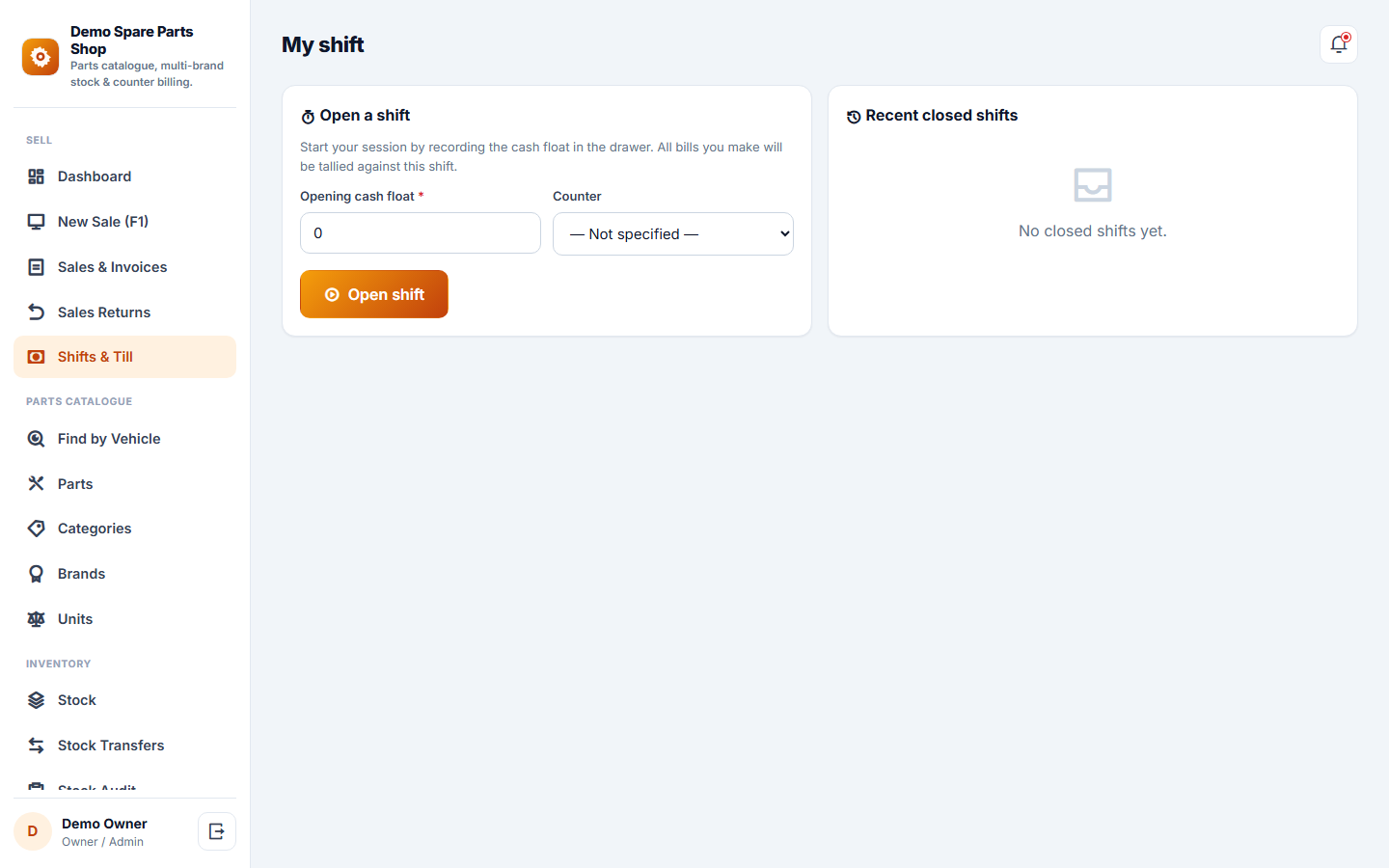 Spare Parts Shop Management & Billing Software screenshot