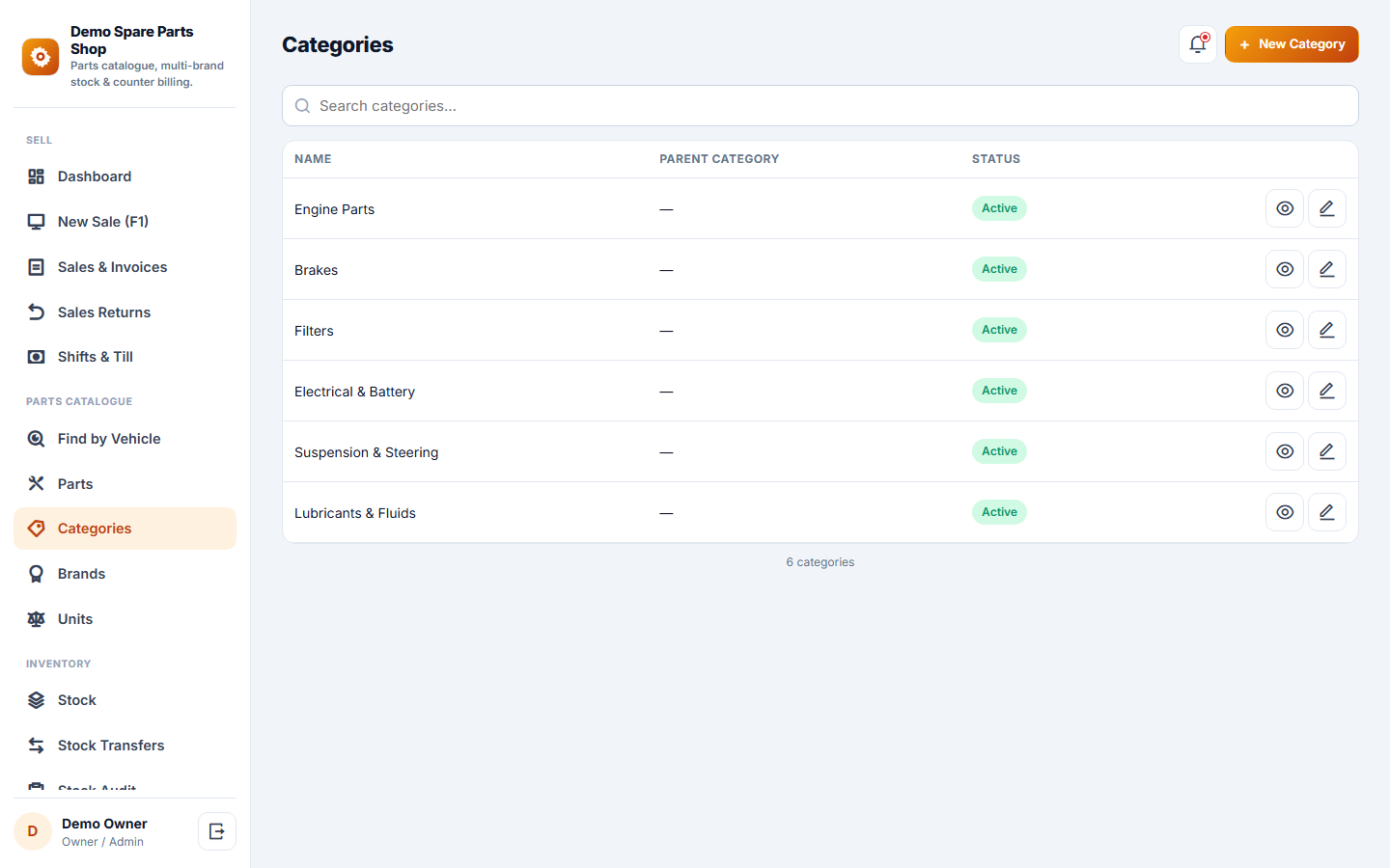 Spare Parts Shop Management & Billing Software screenshot
