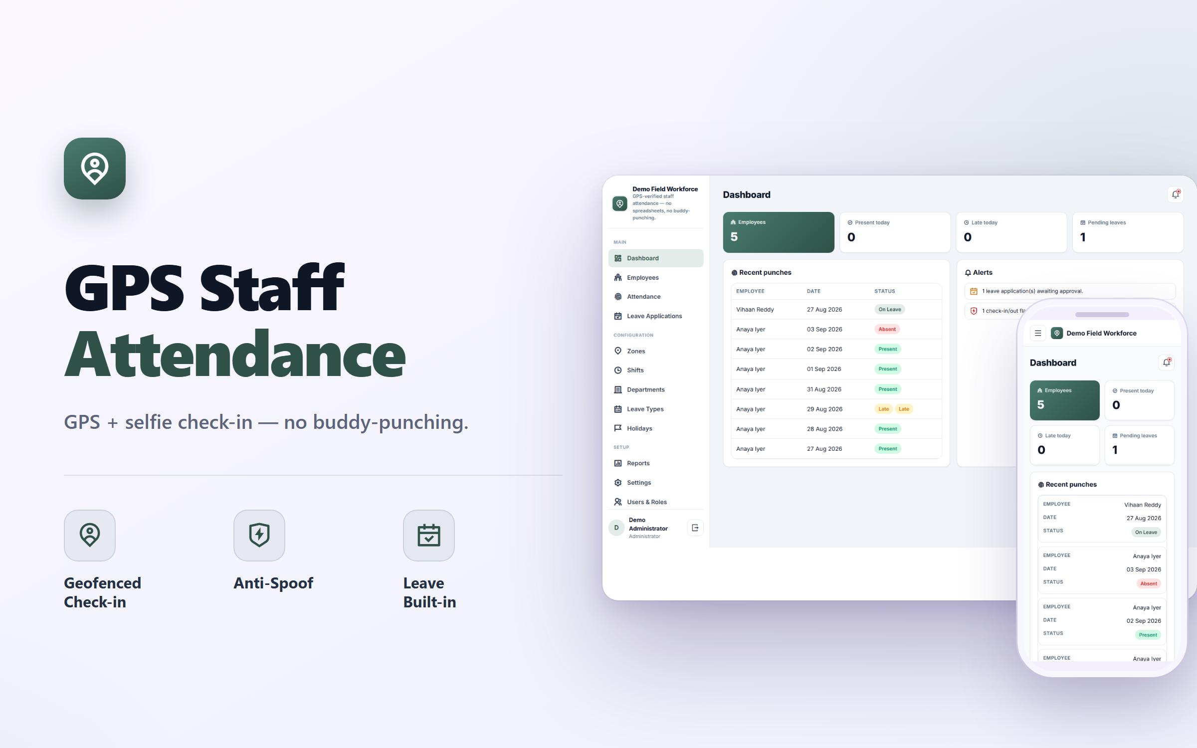 Staff Attendance & Geofencing Software