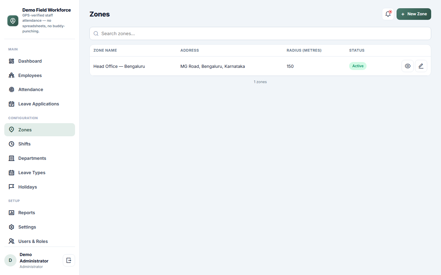 Staff Attendance & Geofencing Software screenshot