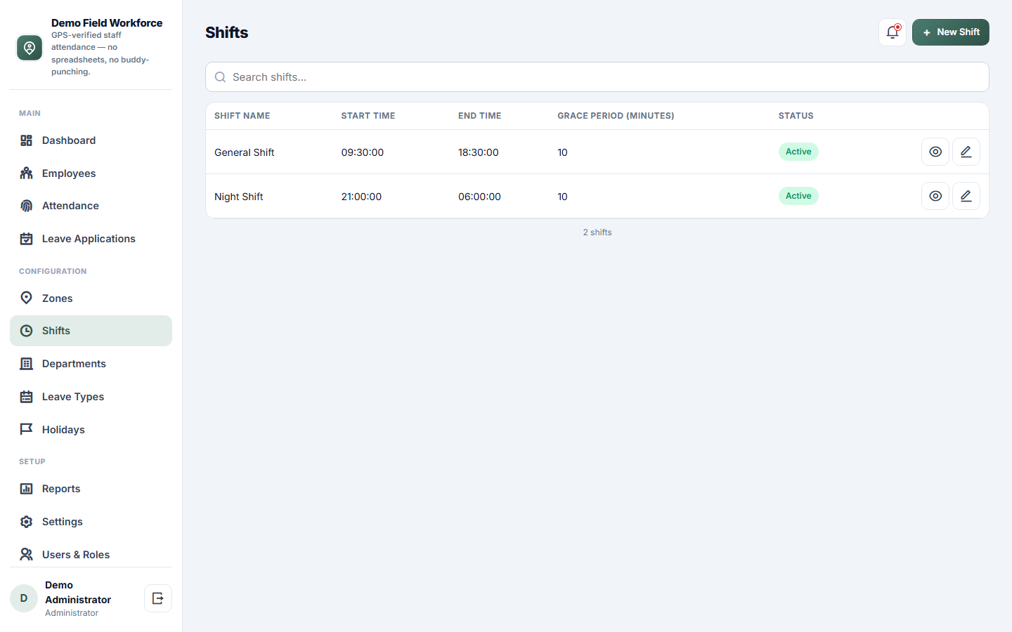 Staff Attendance & Geofencing Software screenshot