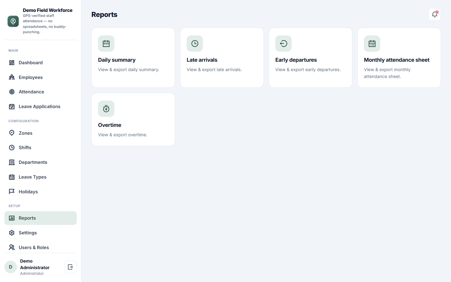 Staff Attendance & Geofencing Software screenshot