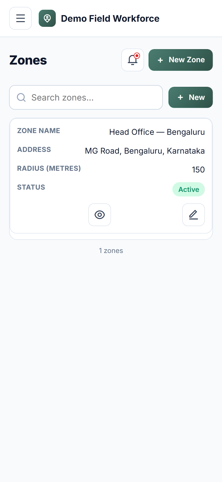 Staff Attendance & Geofencing Software screenshot