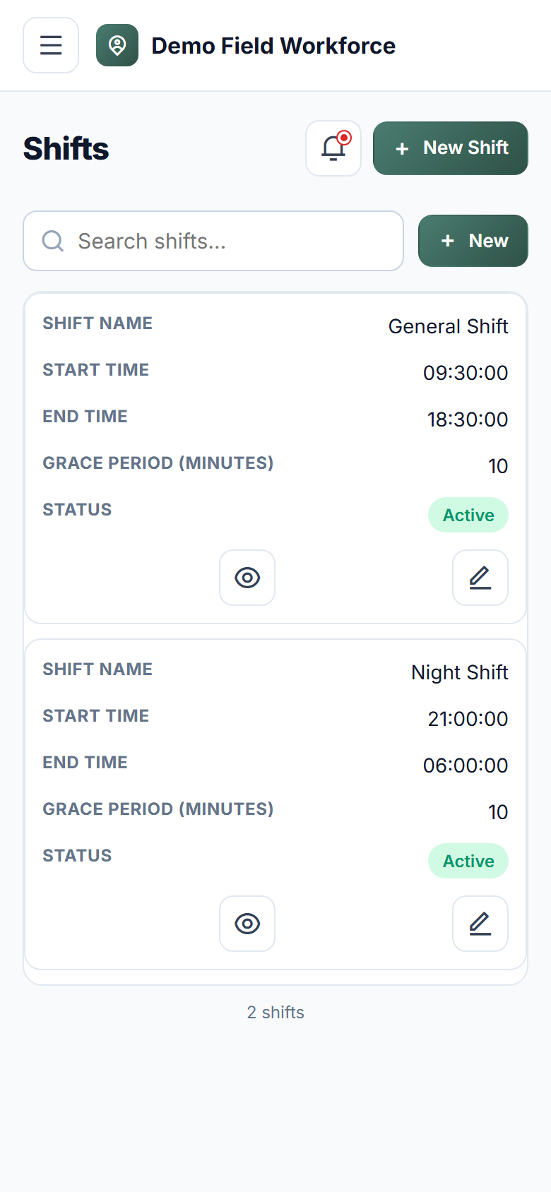 Staff Attendance & Geofencing Software screenshot