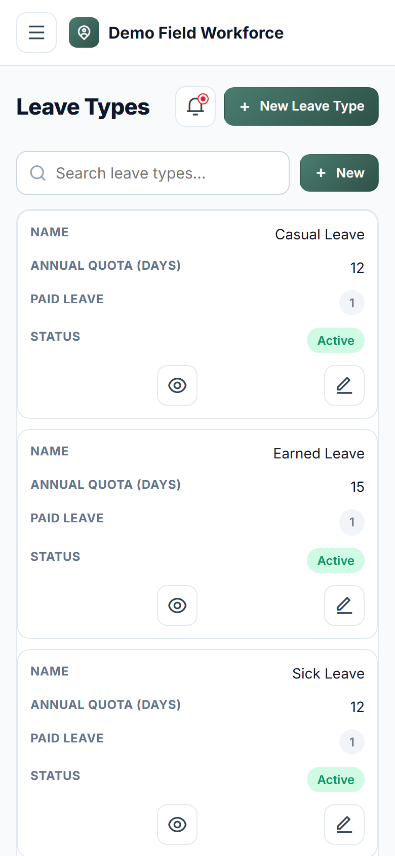 Staff Attendance & Geofencing Software screenshot