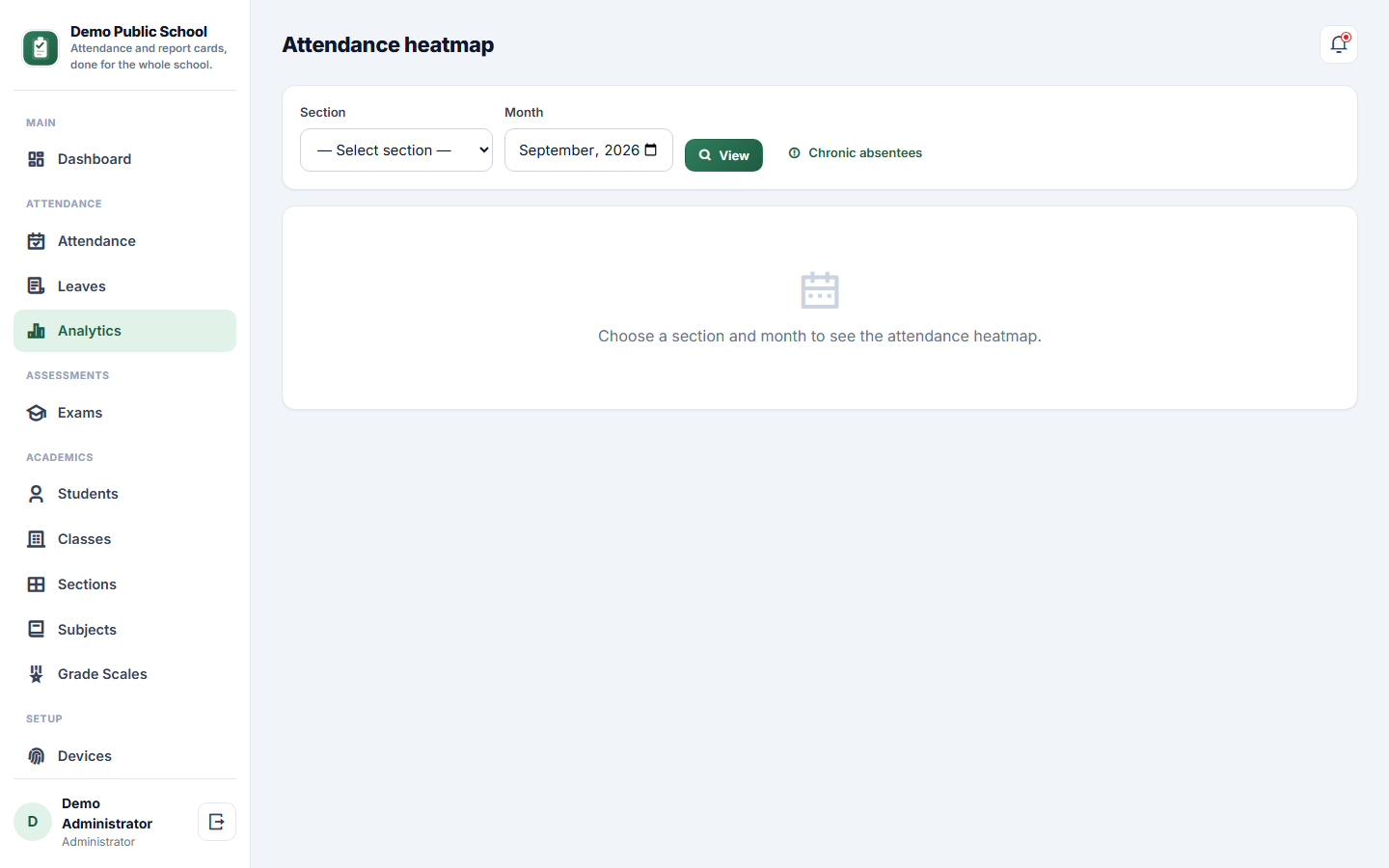 Student Attendance & Report Card Software screenshot