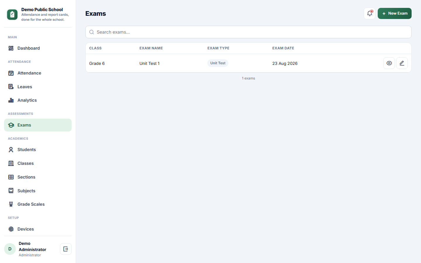 Student Attendance & Report Card Software screenshot