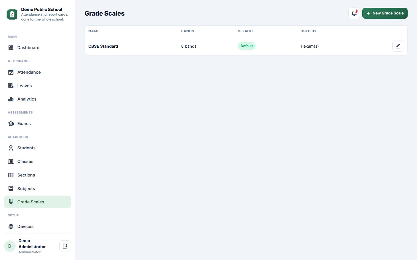 Student Attendance & Report Card Software screenshot
