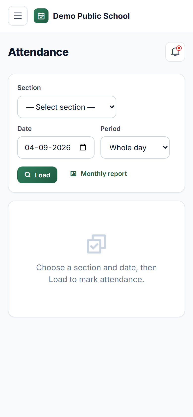 Student Attendance & Report Card Software screenshot