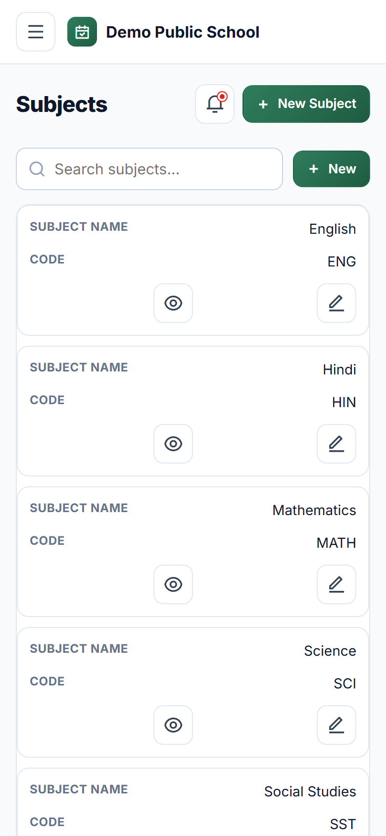 Student Attendance & Report Card Software screenshot