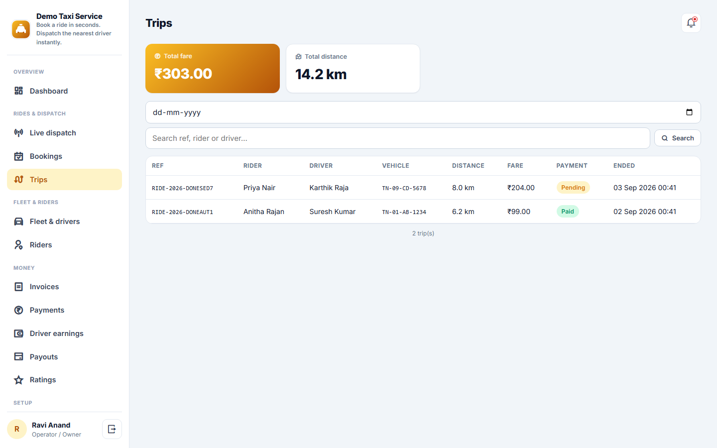 Auto / Taxi Booking & Dispatch screenshot